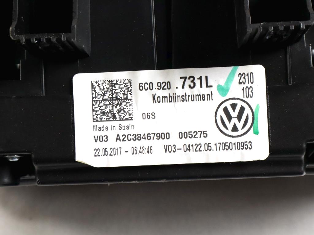 04B907445 KIT ACCENSIONE AVVIAMENTO VOLKSWAGEN POLO 1.4 D 55KW 5M 5P (2017) RICAMBIO USATO CON CENTRALINA MOTORE, QUADRO STRUMENTI CONTACHILOMETRI, BLOCCHETTI ACCENSIONE APERTURA CON DOPPIA CHIAVE