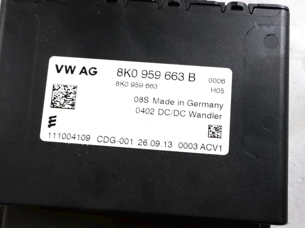 8K0959663B CENTRALINA MODULO STABILIZZATORE DI TENSIONE START AND STOP AUDI Q5 2.0 D 110KW 6M 5P (2013) RICAMBIO USATO