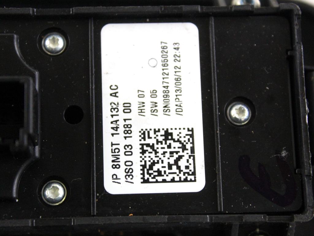 8M5T-14A132-AC GRUPPO DI COMANDO ALZA-VETRI ALZA-CRISTALLI PORTA ANTERIORE SINISTRA FORD KUGA 2.0 D 103KW 6M 5P (2012) RICAMBIO USATO CON REGOLAZIONE RETROVISORI ELETTRICI, INTERRUTTORE BLOCCO ALZA-VETRI ALZA-CRISTALLI