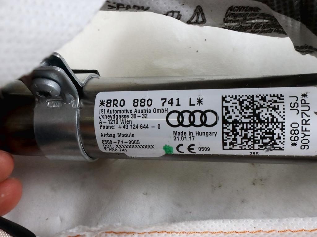 8R0880741L AIRBAG LATERALE A TENDINA LATO SINISTRO AUDI Q5 2.0 D 110KW 6M 5P (2013) RICAMBIO USATO