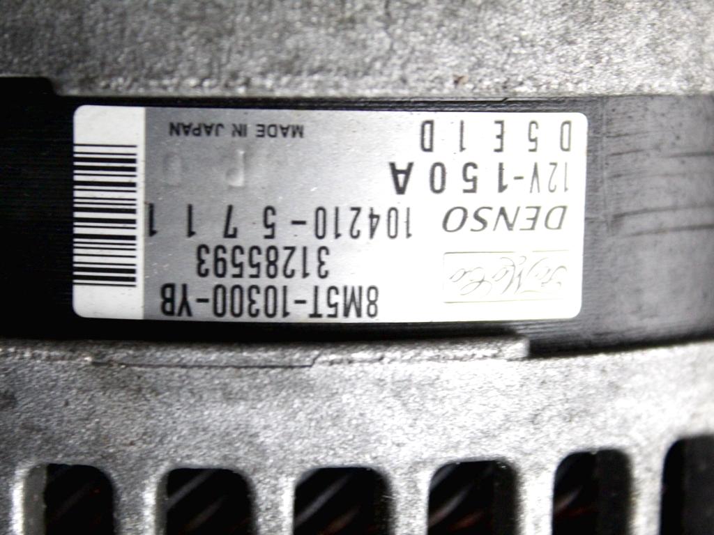 8M5T-10300-YB ALTERNATORE FORD KUGA 2.0 D 103KW 6M 5P (2012) RICAMBIO USATO 31285593 104210-5711