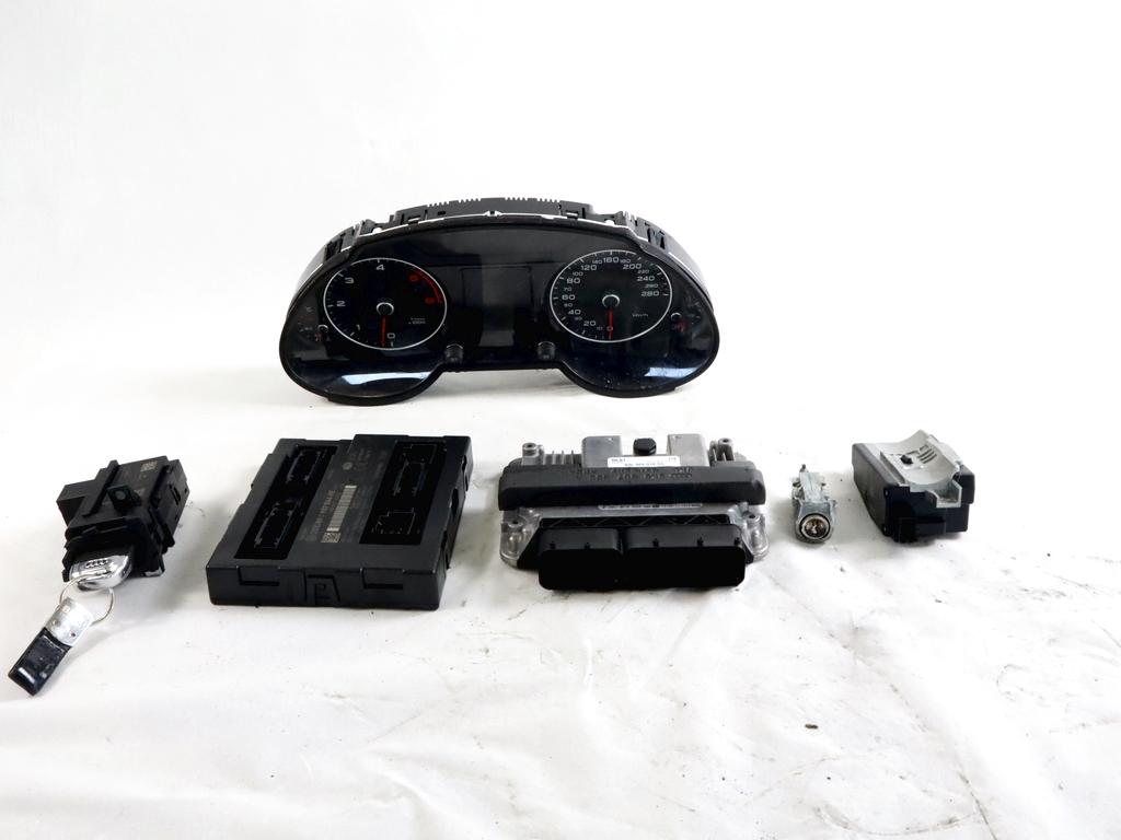 03L906018SG KIT ACCENSIONE AVVIAMENTO AUDI Q5 2.0 D 110KW 6M 5P (2013) RICAMBIO USATO CON CENTRALINA MOTORE, BLOCCHETTI ACCENSIONE APERTURA CON CHIAVE, QUADRO STRUMENTI CONTACHILOMETRI 8K0909131D