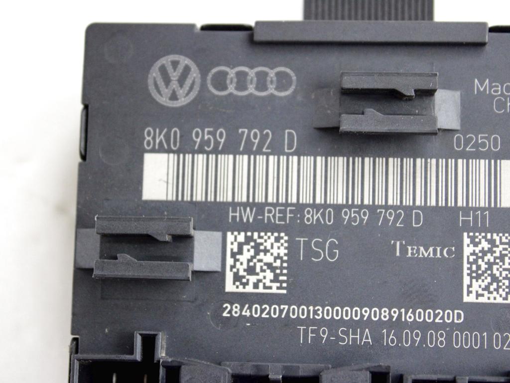 8K0959792D CENTRALINA PORTA ANTERIORE DESTRA AUDI A4 B8 2.0 D 105KW 4P AUT (2008) RICAMBIO USATO