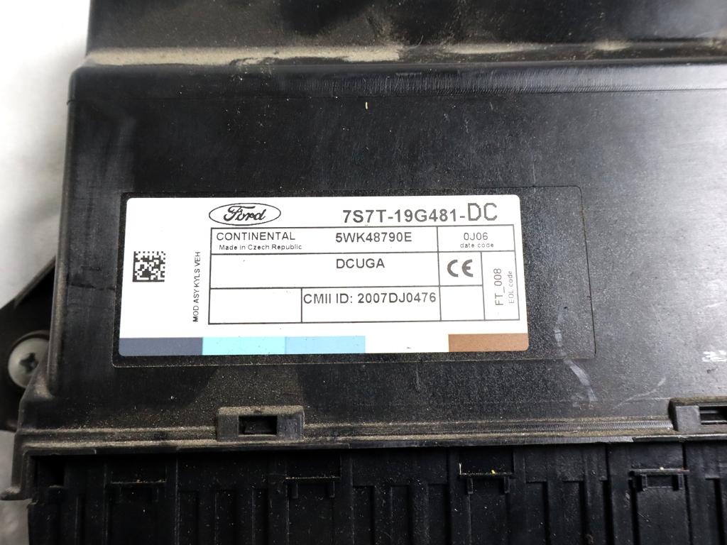 BG91-12A650-PE KIT ACCENSIONE AVVIAMENTO FORD S-MAX 2.0 D 120KW AUT 5P (2010) RICAMBIO USATO CON CENTRALINA MOTORE, QUADRO STRUMENTI CONTACHILOMETRI, BLOCCHETTI ACCENSIONE APERTURA CON CHIAVE 7S7T-19G481-DC BG91-14A073-CD BS7T-10849-VD