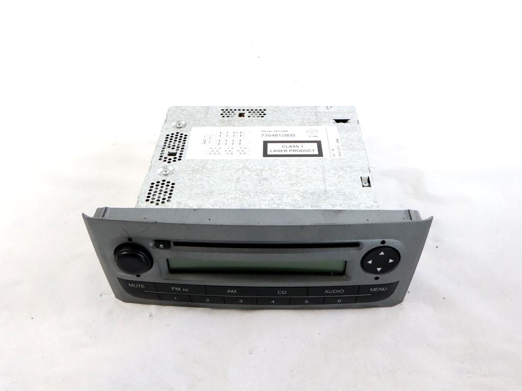 735481280 AUTORADIO FIAT GRANDE PUNTO 1.2 B 48KW 5M 5P (2008) RICAMBIO USATO (NON FORNIAMO CODICE AUTORADIO, MA SOLO NUMERO DI TELAIO VEICOLO)