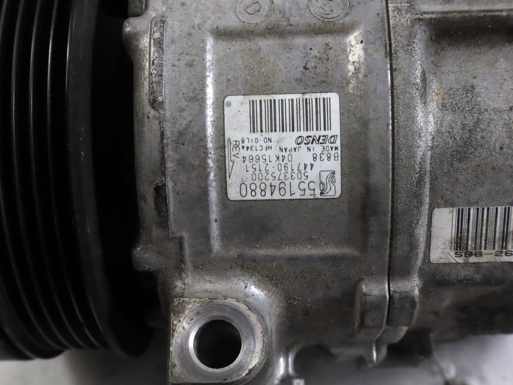 55194880 COMPRESSORE CLIMATIZZATORE CLIMA A/C FIAT GRANDE PUNTO 1.2 B 48KW 5M 5P (2008) RICAMBIO USATO