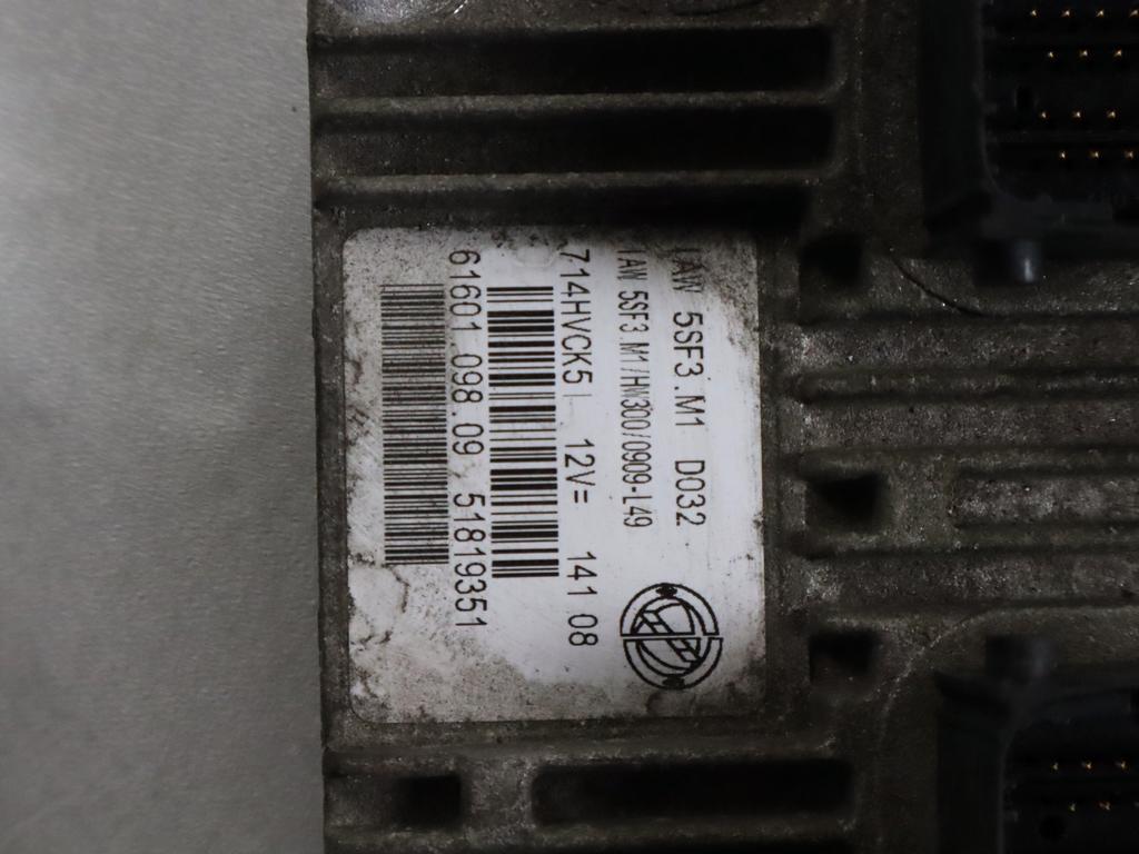 51819351 KIT ACCENSIONE AVVIAMENTO FIAT GRANDE PUNTO 1.2 B 48KW 5M 5P (2008) RICAMBIO USATO CON CENTRALINA MOTORE, BLOCCHETTI ACCENSIONE APERTURA CON CHIAVE 517986150 51813197