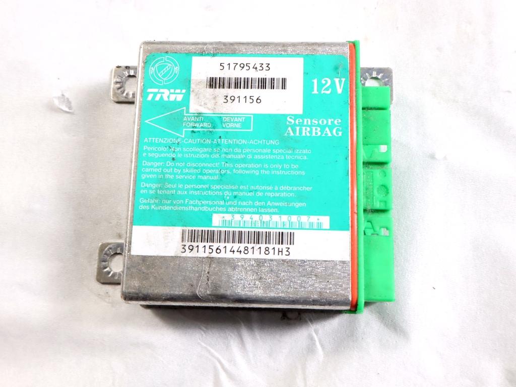 51795433 KIT AIRBAG FIAT GRANDE PUNTO 1.2 B 48KW 5M 5P (2008) RICAMBIO USATO CON CENTRALINA AIRBAG, AIRBAG VOLANTE GUIDATORE, AIRBAG PASSEGGERO, CRUSCOTTO 735460621 51754113 735364441