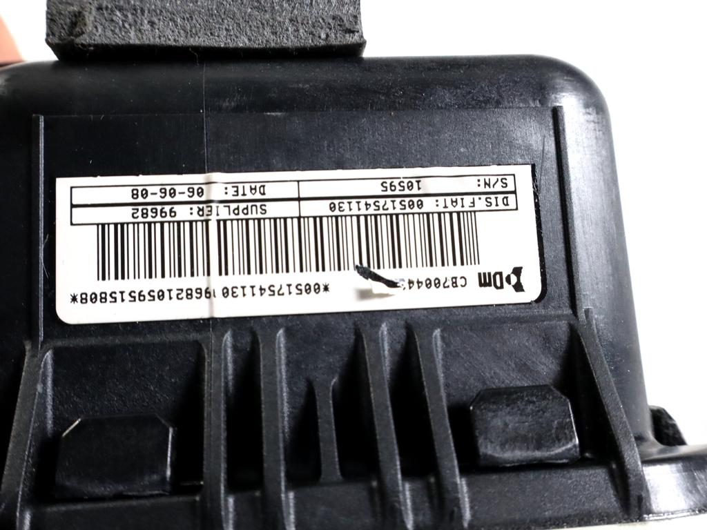 51795433 KIT AIRBAG FIAT GRANDE PUNTO 1.2 B 48KW 5M 5P (2008) RICAMBIO USATO CON CENTRALINA AIRBAG, AIRBAG VOLANTE GUIDATORE, AIRBAG PASSEGGERO, CRUSCOTTO 735460621 51754113 735364441