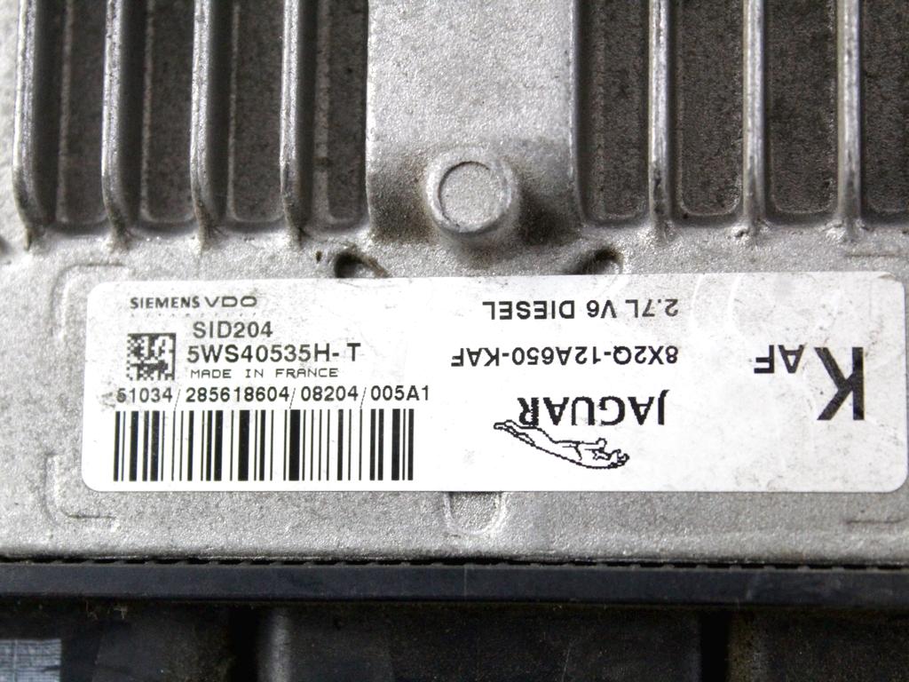 8X2Q-12A650-KAF KIT ACCENSIONE AVVIAMENTO JAGUAR XF 2.7 D 152KW AUT 5P (2009) RICAMBIO USATO CON CENTRALINA MOTORE, QUADRO STRUMENTI CONTACHILOMETRI, CON BLOCCHETTI ACCENSIONE APERTURA CON CHIAVE 8X2T-14B476-BD 822T-14B476-AD 6G91-19G481-AK 8X23-10849-KK