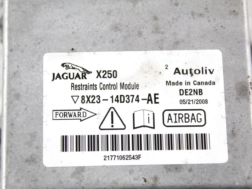 8X23-14D374-AE KIT AIRBAG JAGUAR XF 2.7 D 152KW AUT 5P (2009) RICAMBIO USATO CON CENTRALINA AIRBAG, AIRBAG VOLANTE, AIRBAG PASSEGERO, PRETENSIONATORI CINTURE DI SICUREZZA 8X2T-9137-AA