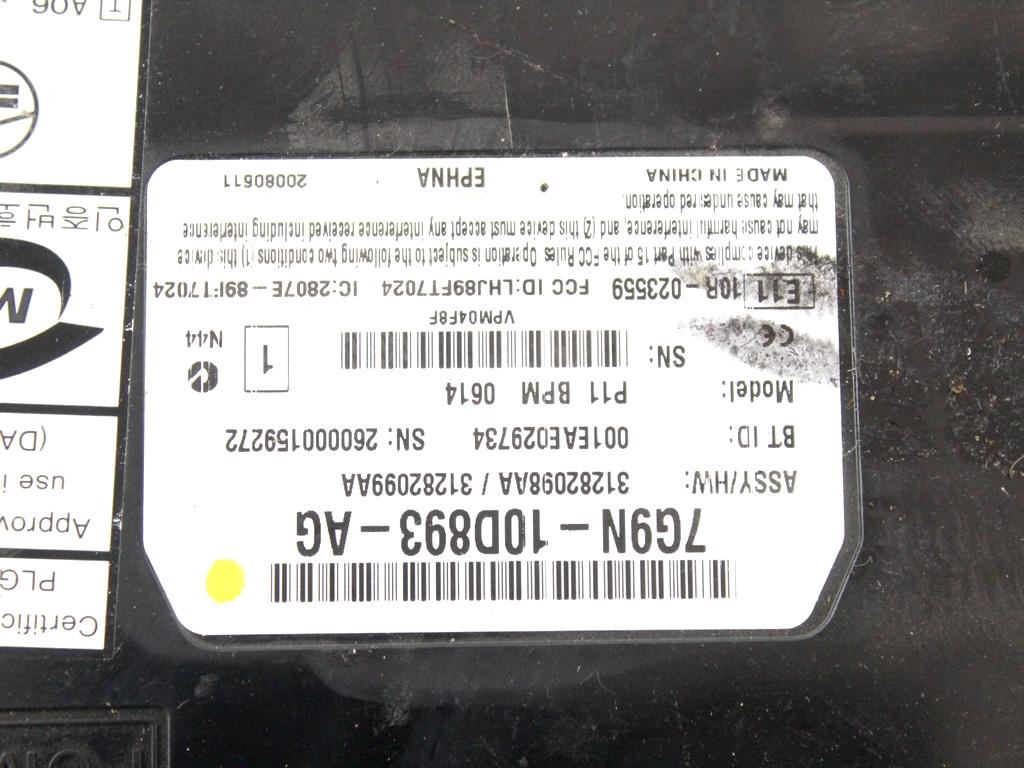 7G9N-10D893-AG CENTRALINA MODULO TELEFONO BLUETOOTH JAGUAR XF 2.7 D 152KW AUT 5P (2009) RICAMBIO USATO