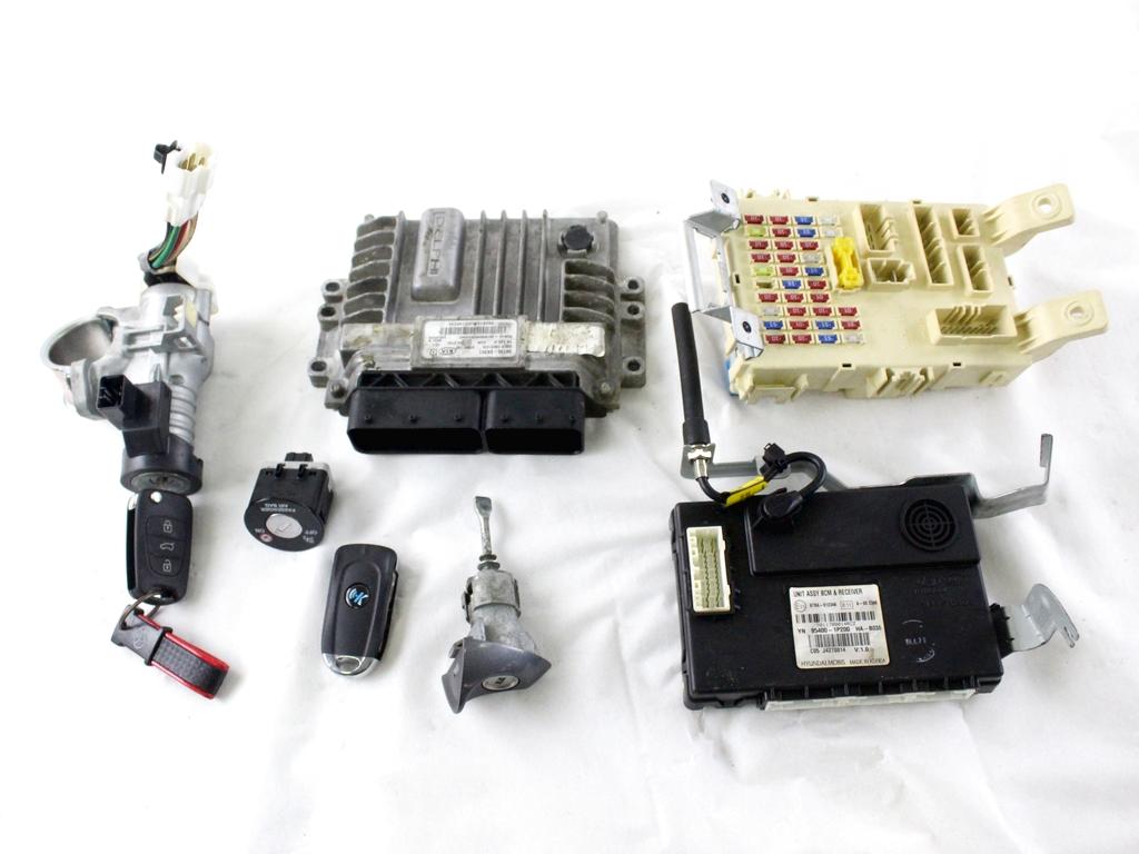 39130-2A301 KIT ACCENSIONE AVVIAMENTO KIA VENGA 1.4 D 66KW 6M 5P (2011) RICAMBIO USATO CON CENTRALINA MOTORE, BLOCCETTI ACCENSIONE APERTURA COIN CHIAVE 95400-1P200 91950-1J011