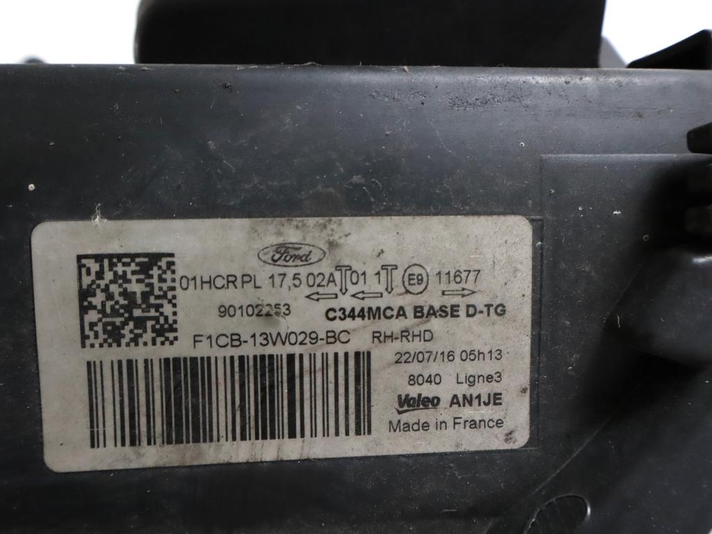 F1CB-13W029-BC FARO FANALE ANTERIORE DESTRO PER VEICOLI CON GUIDA A DESTRA FORD GRAND C-MAX 1.5 D RHD 88KW AUT 5P (2016) RICAMBIO USATO