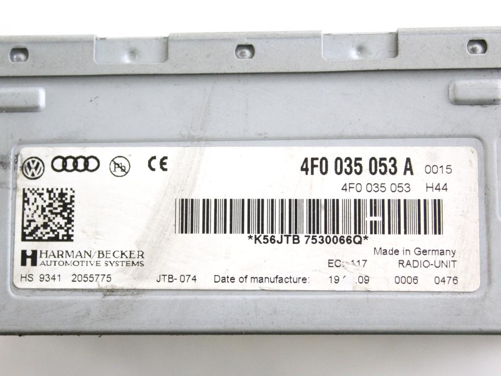 4F0035053A CENTRALINA AUTORADIO AUDI A5 3.0 D 4X4 176KW AUT 3P (2009) RICAMBIO USATO