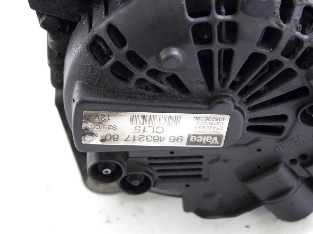 9646321780 ALTERNATORE CITROEN C2 1.4 D 50KW 5M 3P (2005) RICAMBIO USATO