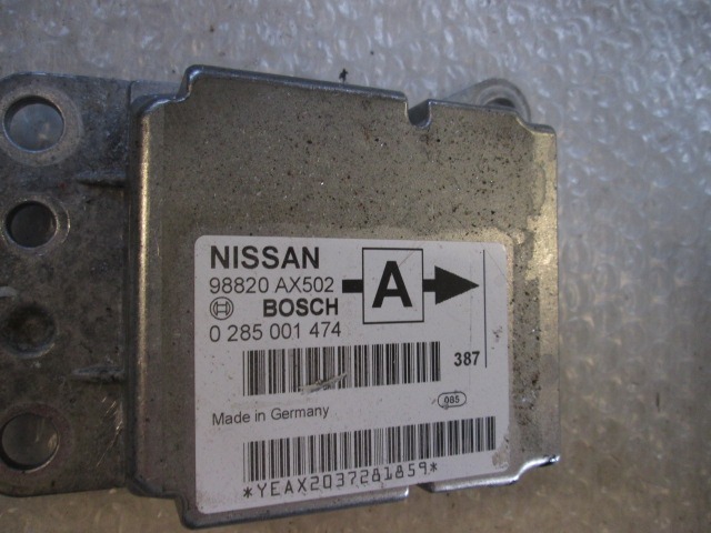 KIT AIRBAG KOMPLET OEM N. 68213AX713 ORIGINAL REZERVNI DEL NISSAN MICRA K12 K12E MK3 (2002 - 2010) DIESEL LETNIK 2003