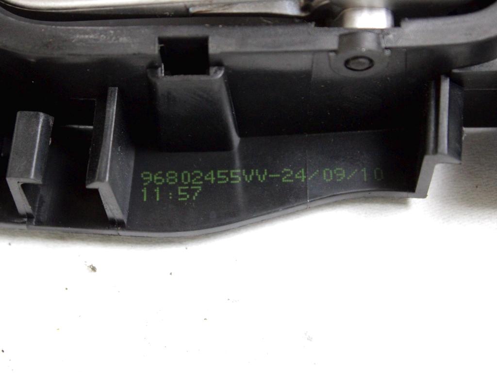 96802455VV MANIGLIA INTERNA PORTA ANTERIORE DESTRA PEUGEOT 207 1.4 B 70KW 5M 5P (2010) RICAMBIO USATO