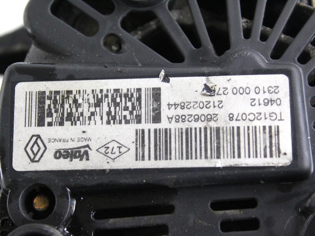 231000027R ALTERNATORE RENAULT MEGANE SW 1.5 D 81KW 6M 5P (2012) RICAMBIO USATO