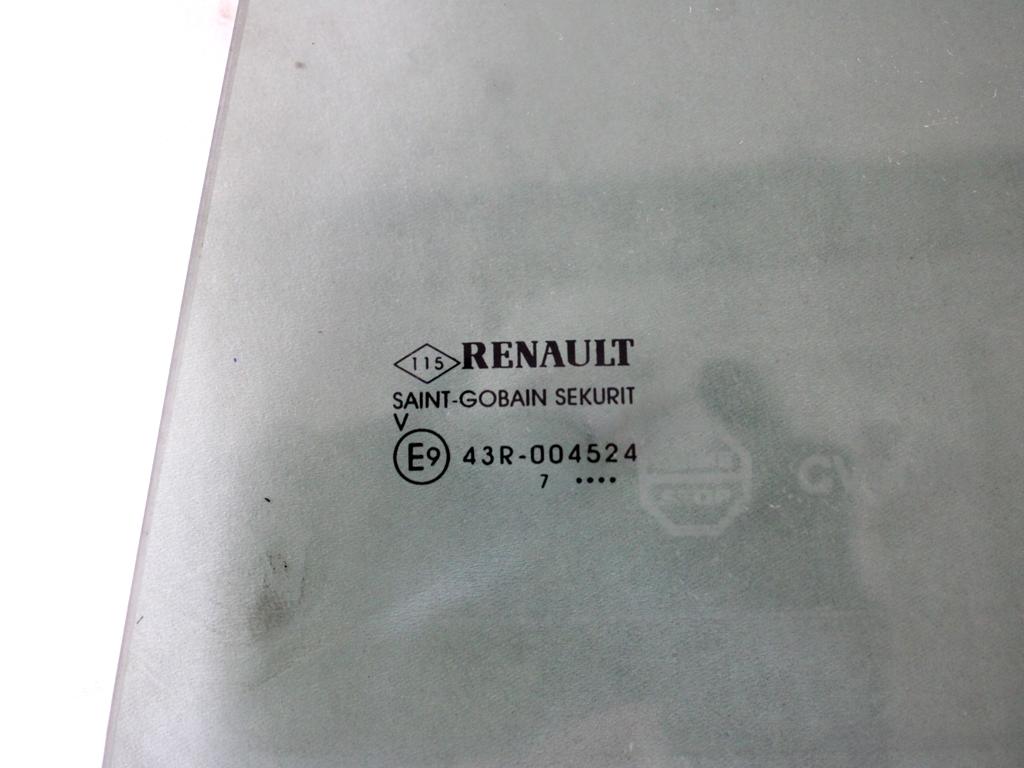 823011773R VETRO SCENDENTE PORTA POSTERIORE SINISTRA RENAULT KADJAR 1.5 D 81KW 6M 5P (2017) RICAMBIO USATO