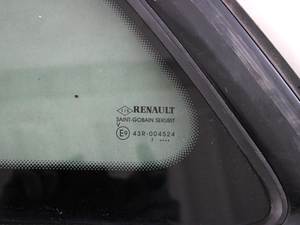 833073768R VETRO FISSO PARAFANGO POSTERIORE SINISTRO OSCURATO RENAULT KADJAR 1.5 D 81KW 6M 5P (2017) RICAMBIO USATO