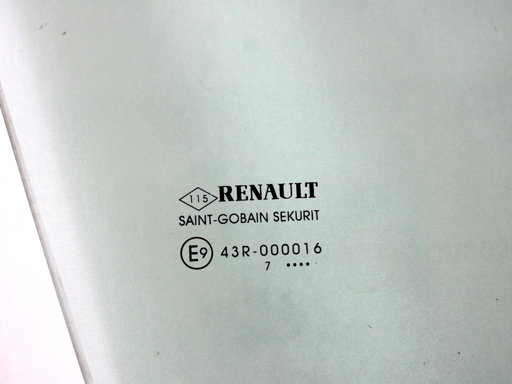 803006918R VETRO SCENDENTE PORTA ANTERIORE DESTRA RENAULT KADJAR 1.5 D 81KW 6M 5P (2017) RICAMBIO USATO