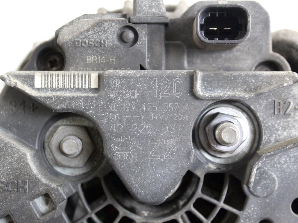 13222931 ALTERNATORE OPEL CORSA D 1.2 B 63KW 5M 5P (2011) RICAMBIO USATO 0124425057