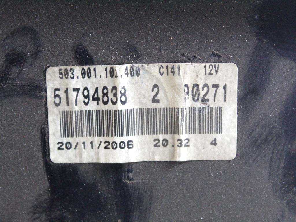 51794838 QUADRO STRUMENTI CONTACHILOMETRI FIAT GRANDE PUNTO 1.2 B 48KW 5M 5P (2007) RICAMBIO USATO 