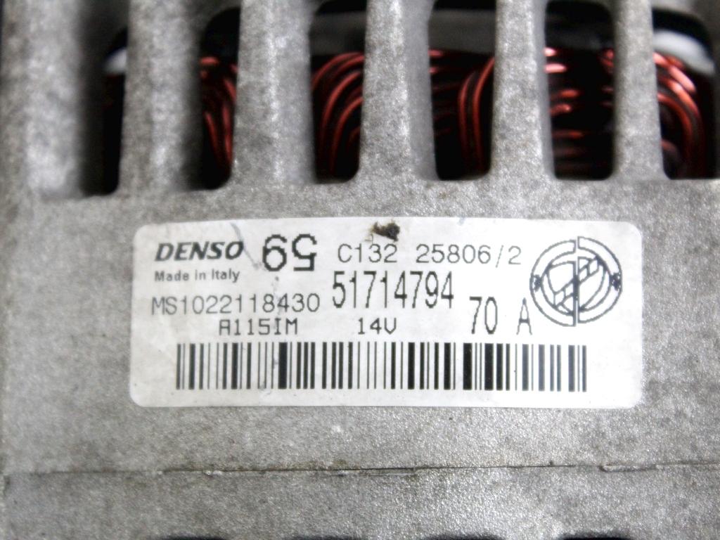 51714794 ALTERNATORE FIAT GRANDE PUNTO 1.2 B 48KW 5M 5P (2007) RICAMBIO USATO