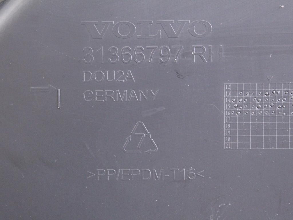 31366797 PANNELLO INTERNO PORTA ANTERIORE DESTRA CON RIVESTIMENTO IN PELLE VOLVO XC60 2.0 D RHD 140KW AUT 5P (2017) RICAMBIO USATO PER VEICOLI CON GUIDA A DESTRA 