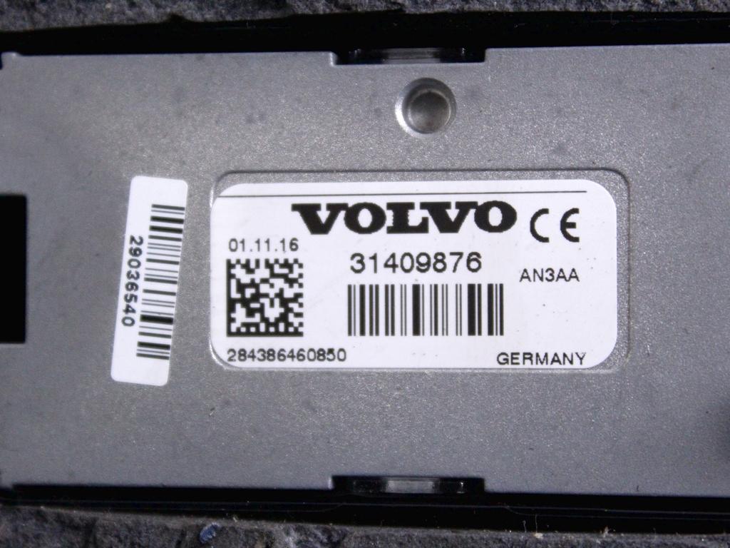 31409876 PINNA ANTENNA TETTO VOLVO XC60 2.0 D RHD 140KW AUT 5P (2017) RICAMBIO USATO 