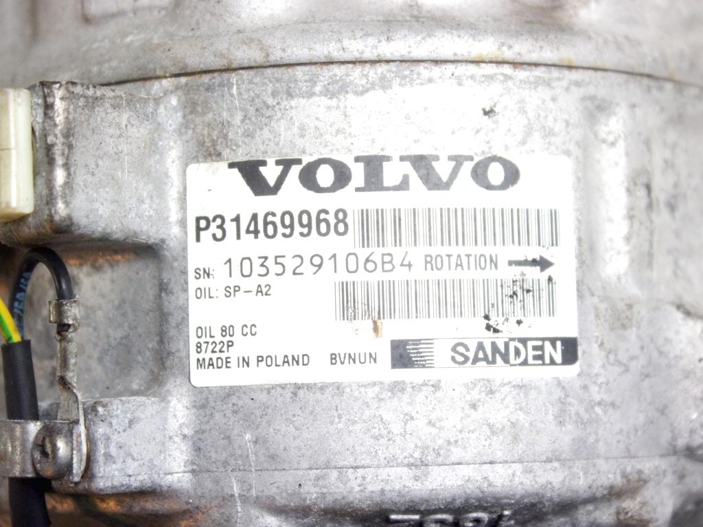 31469968 COMPRESSORE CLIMATIZZATORE CLIMA A/C VOLVO XC60 2.0 D RHD 140KW AUT 5P (2017) RICAMBIO USATO 31491217