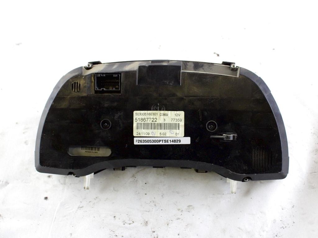 51867722 QUADRO STRUMENTI CONTACHILOMETRI FIAT DOBLO 1.6 D 77KW 5M 2P (2010) RICAMBIO USATO 