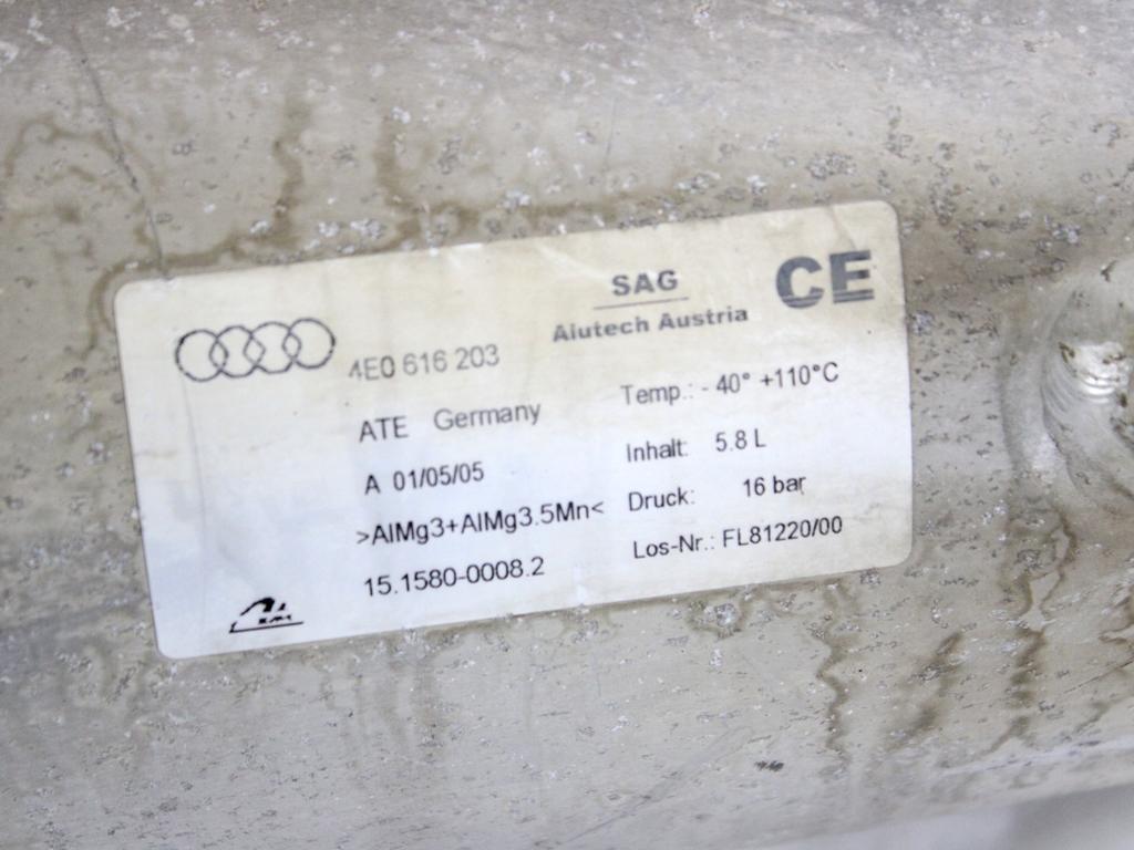 4E0616203 SERBATOIO ACCUMULATORE DI PRESSIONE SOSPENSIONI PNEUMATICHE AUDI A8 3.0 D 171 KW 4X4 (2005) RICAMBIO USATO