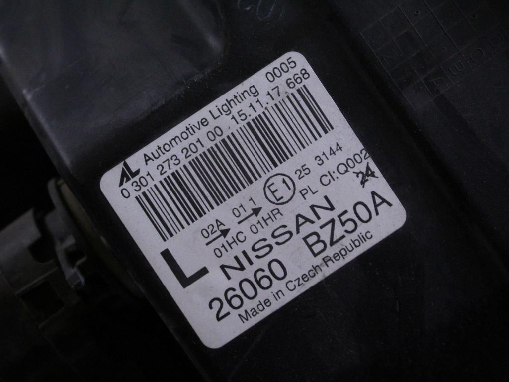 26060BZ50A FARO FANALE ANTERIORE SINISTRO NISSAN NV400 X62 2.3 D 120KW 6M 2P (2018) RICAMBIO USATO 0301273201