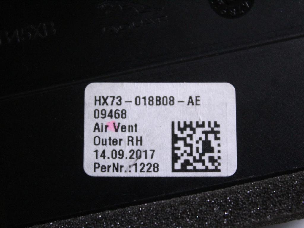 HX73-018B08-AE BOCCHETTA AERAZIONE CRUSCOTTO LATO DESTRO JAGUAR F-PACE X761 2.0 D 4X4 132KW 6M 5P (2017) RICAMBIO USATO 
