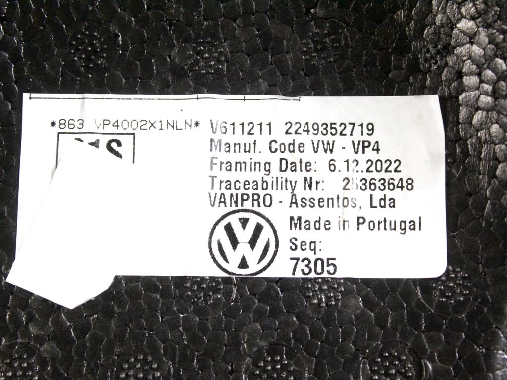 5Q0885321J SEDUTA DIVANO SEDILI POSTERIORI VOLKSWAGEN T-ROC 1.0 B 81KW 6M 5P (2023) RICAMBIO USATO