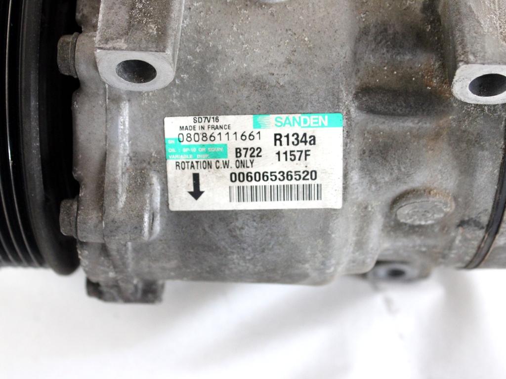 60653652 COMPRESSORE CLIMATIZZATORE CLIMA A/C ALFA ROMEO GT 2.0 B 122KW 5M 3P (2007) RICAMBIO USATO