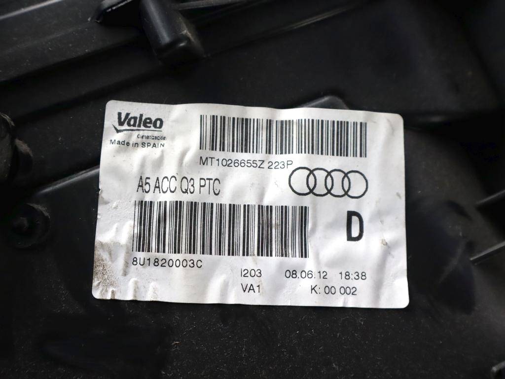 1K1820007A SCATOLA CLIMATIZZATORE MOTORINO VENTOLA VENTILAZIONE ABITACOLO AUDI Q3 2.0 D 103 KW 5P (2013) RICAMBIO USATO