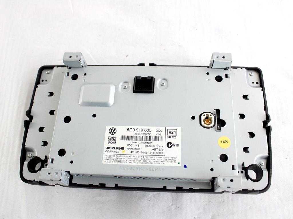 5G0919605 DISPLAY SISTEMA DI NAVIGAZIONE SATELLITARE VOLKSWAGEN GOLF 7 2.0 D 110KW 6M 5P (2013) RICAMBIO USATO 