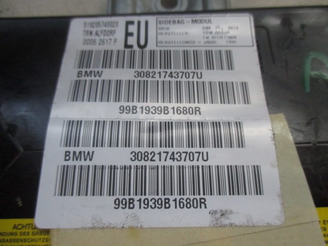 AIRBAG VRATA OEM N. 30821743707 ORIGINAL REZERVNI DEL BMW SERIE 3 E46 BER/SW/COUPE/CABRIO (1998 - 2002) DIESEL LETNIK 1999