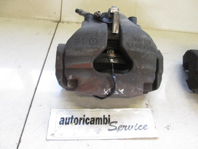 SPREDNJE DESNE ZAVORNE CELJUSTI  OEM N. 7L6615124F  ORIGINAL REZERVNI DEL VOLKSWAGEN TOUAREG 7LA 7L6 7L7 MK1 (2002 - 2007)DIESEL LETNIK 2004