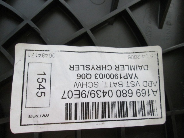 NOTRANJA OBLOGA PRAGA  OEM N. A1696800439 ORIGINAL REZERVNI DEL MERCEDES CLASSE A W169 5P C169 3P (2004 - 04/2008) DIESEL LETNIK 2006