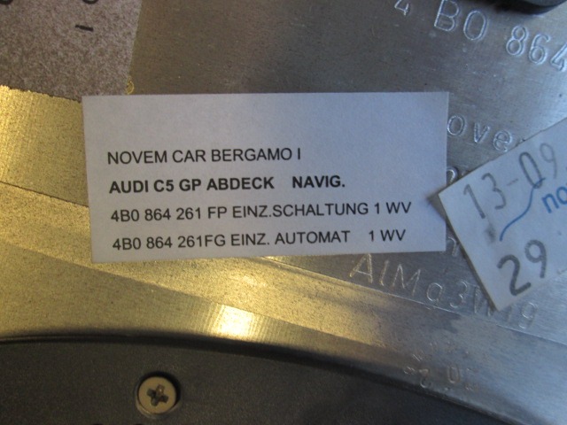 NOTRANJE OKRASNE LETVE  OEM N. 4B0863210 ORIGINAL REZERVNI DEL AUDI A6 C5 R 4B5 4B2 BER/SW/ALLROAD (2001 - 2004)DIESEL LETNIK 2003