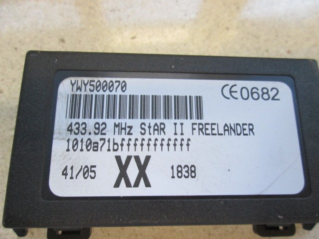 RACUNALNIK AVTOALARMA/BLOKADA MOTORJA OEM N. YWY500070 ORIGINAL REZERVNI DEL LAND ROVER FREELANDER L314 R 3/5 PORTE (2000 - 2006) DIESEL LETNIK 2005