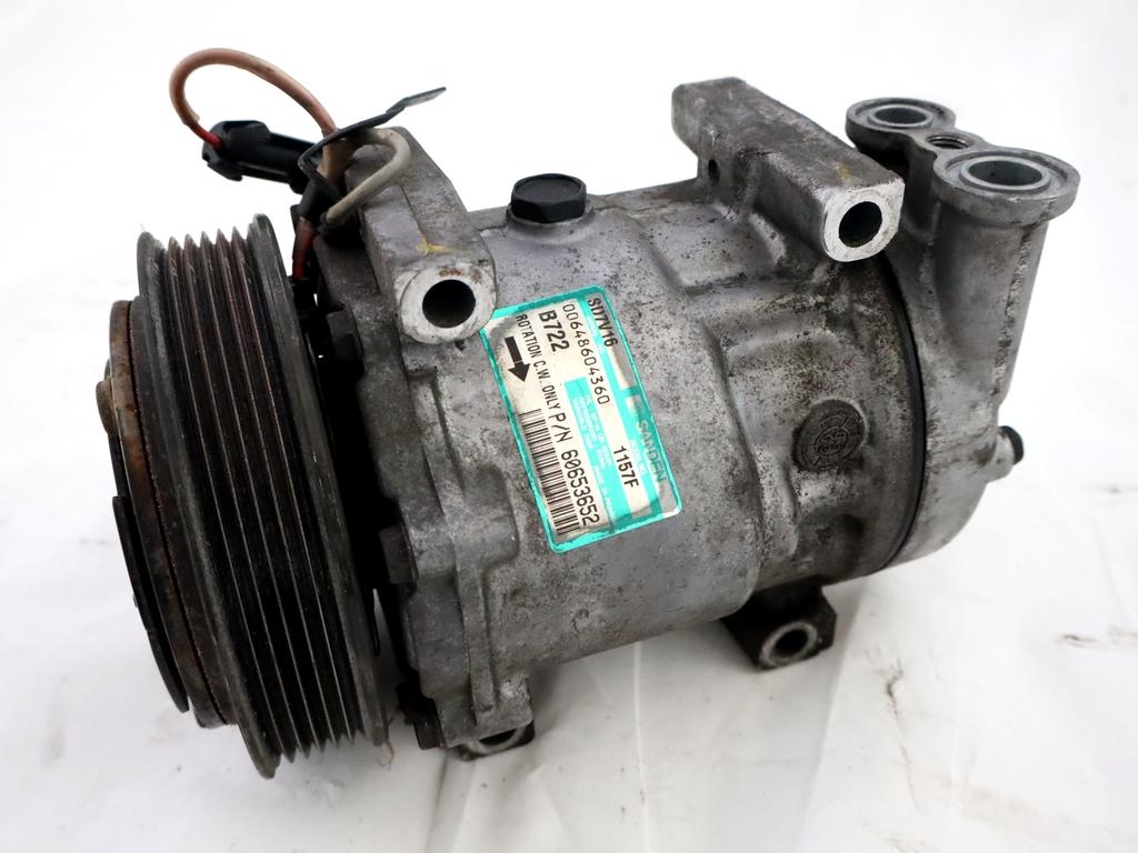 60653652 COMPRESSORE CLIMATIZZATORE CLIMA A/C ALFA ROMEO 147 1.6 B 5M 5P 88KW (2004) RICAMBIO USATO