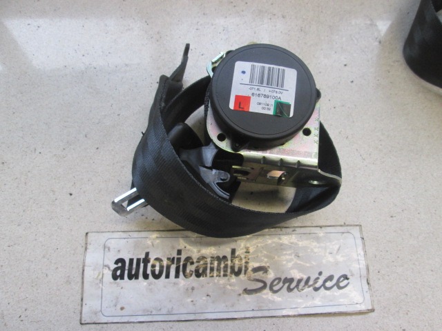 VARNOSTNI PAS OEM N. 616789100A ORIGINAL REZERVNI DEL FIAT GRANDE PUNTO 199 (2005 - 2012) BENZINA/METANO LETNIK 2009