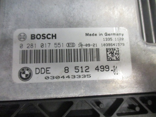 KOMPLET ODKLEPANJE IN VZIG  OEM N. 281017551 ORIGINAL REZERVNI DEL BMW SERIE 1 BER/COUPE/CABRIO E81/E82/E87/E88 LCI R (2007 - 2013) DIESEL LETNIK 2010