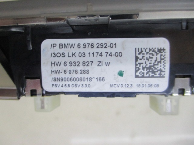 NOTRANJA SVETILA OEM N. 6976292-01 ORIGINAL REZERVNI DEL BMW SERIE 3 BER/SW/COUPE/CABRIO E90/E91/E92/E93 (2005 -2009) DIESEL LETNIK 2006