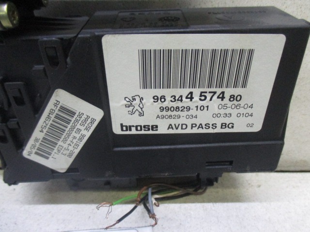 DVIZNI MEHANIZEM SPREDNIH STEKEL  OEM N. 9634457480 ORIGINAL REZERVNI DEL PEUGEOT 307 3A/B/C/E/H BER/SW/CABRIO (2001 - 2009) DIESEL LETNIK 2004